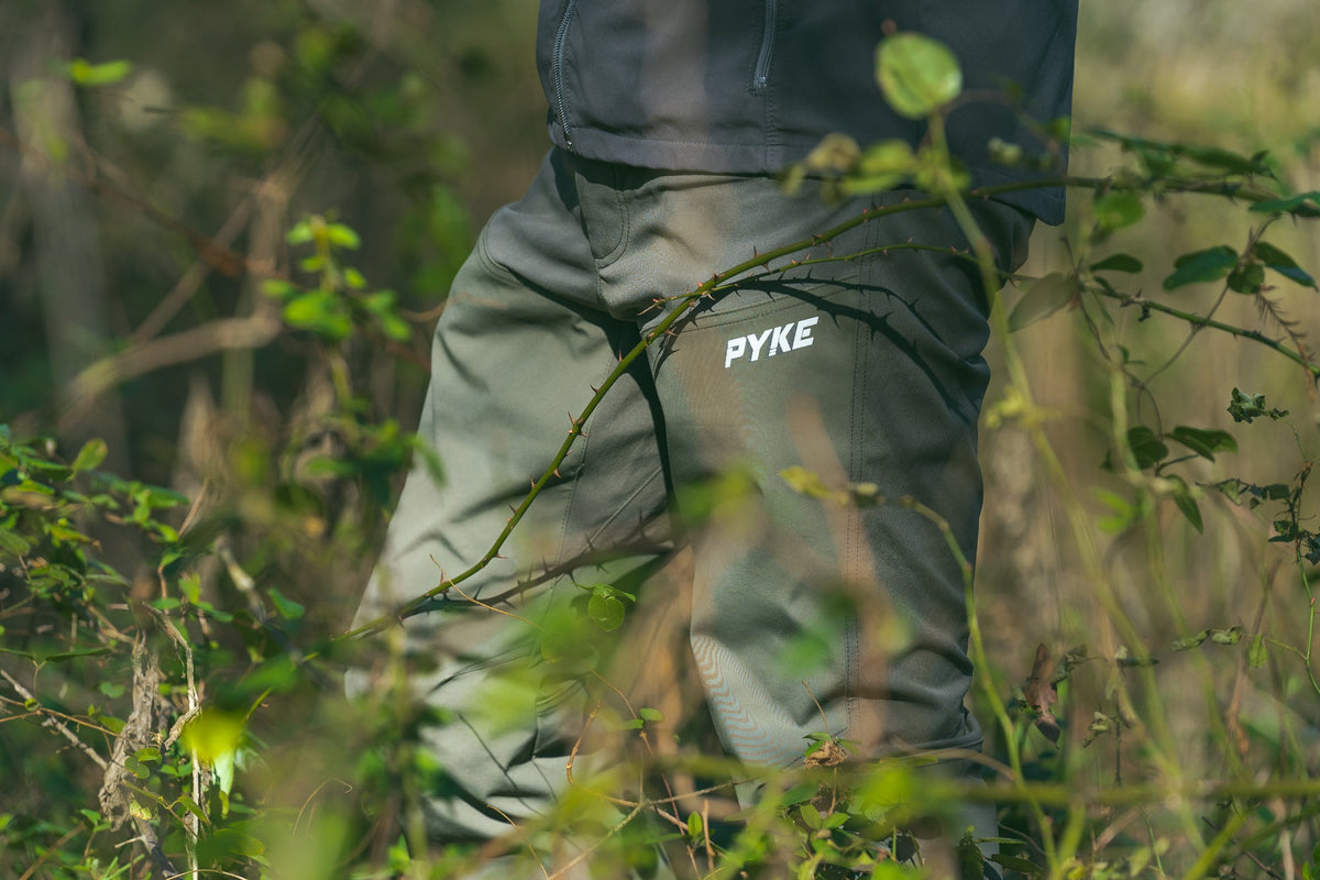 upland pant in greenbriar brush