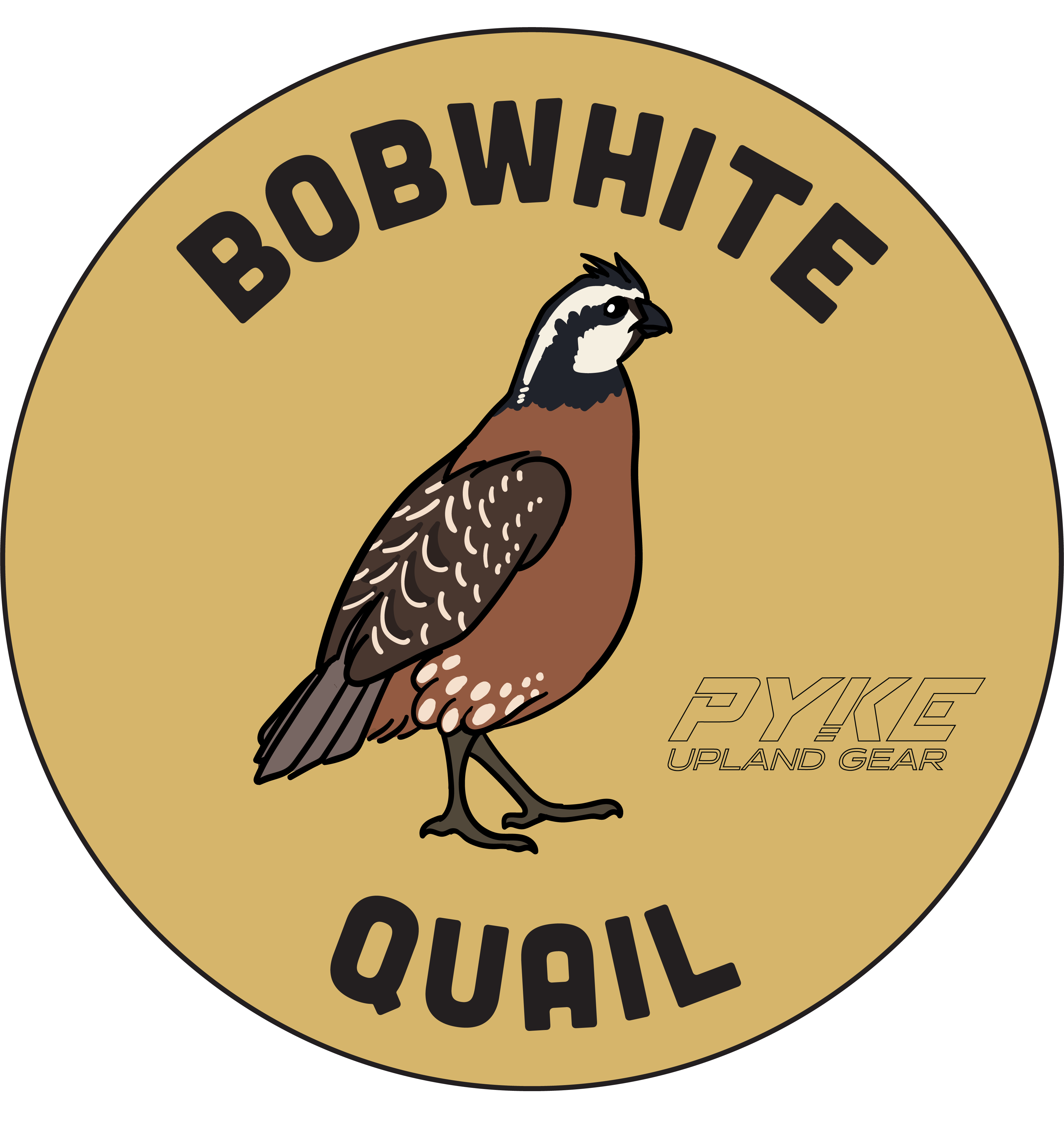 Pyke Upland Bird Stickers 3"