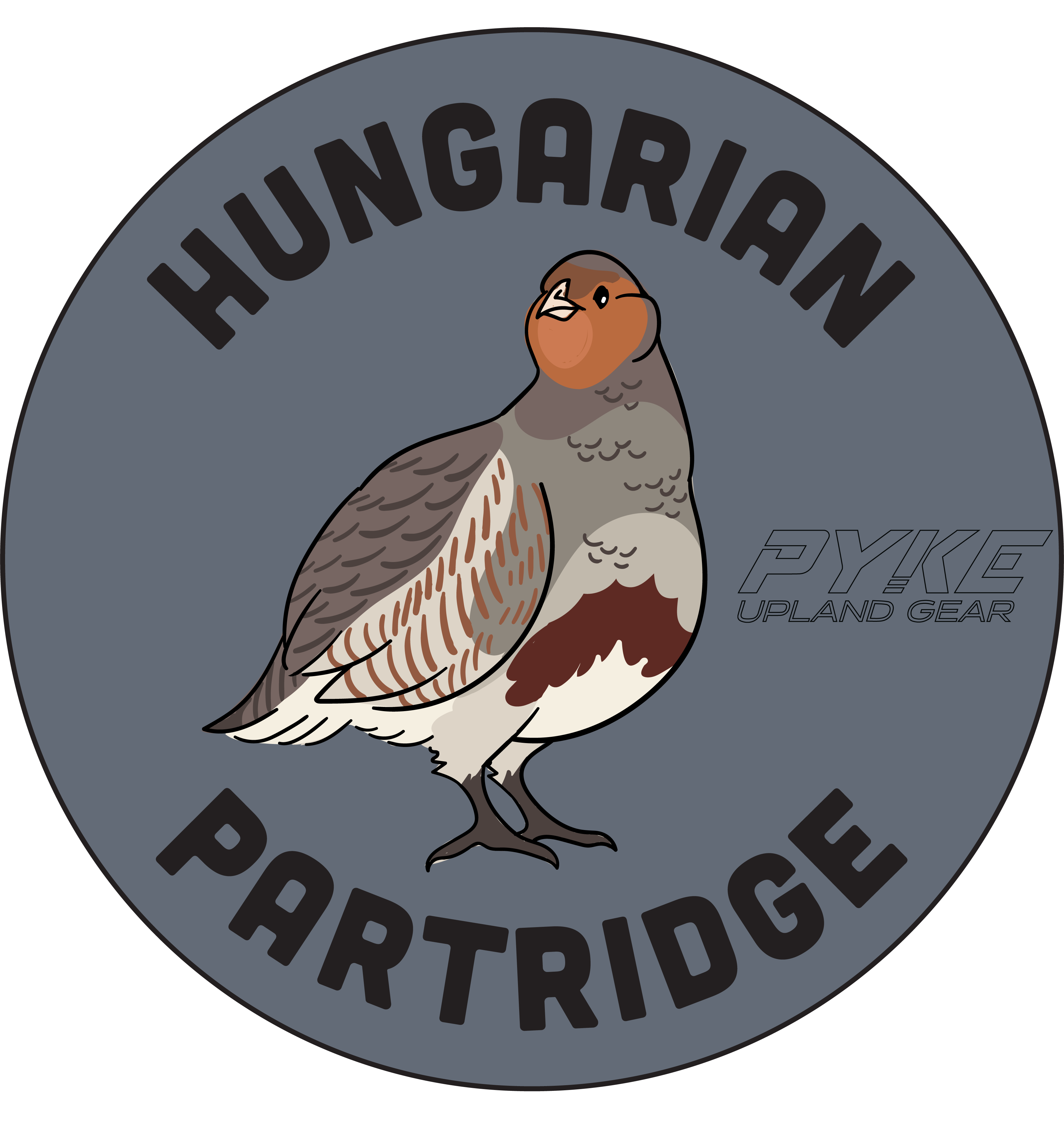 Pyke Upland Bird Stickers 3"