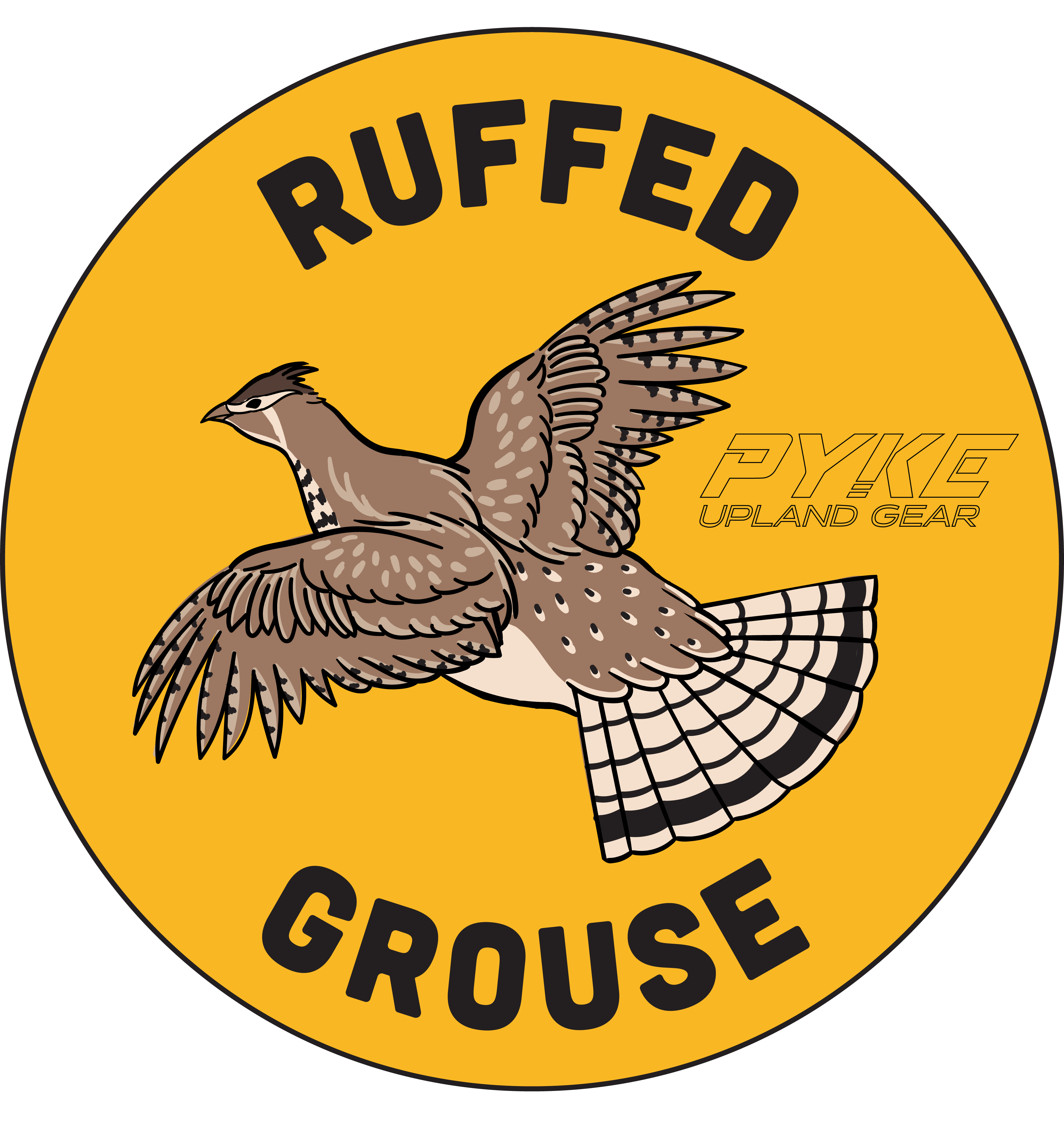 Pyke Upland Bird Stickers 3"