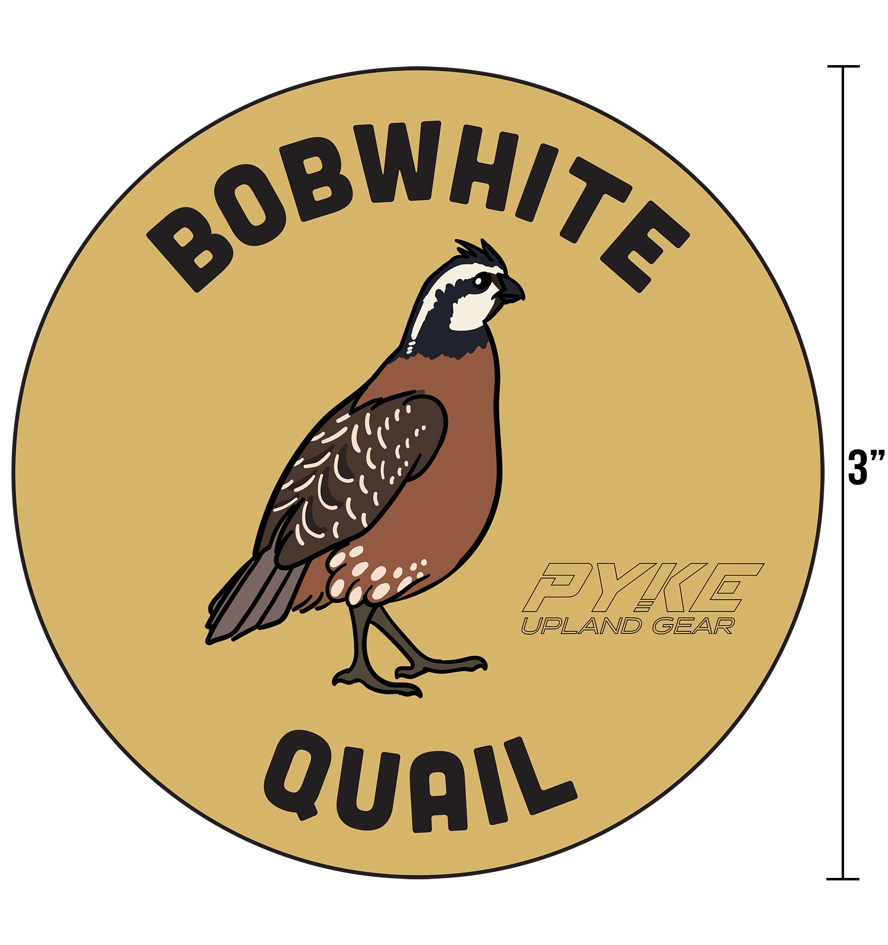 Pyke Upland Bird Stickers 3"