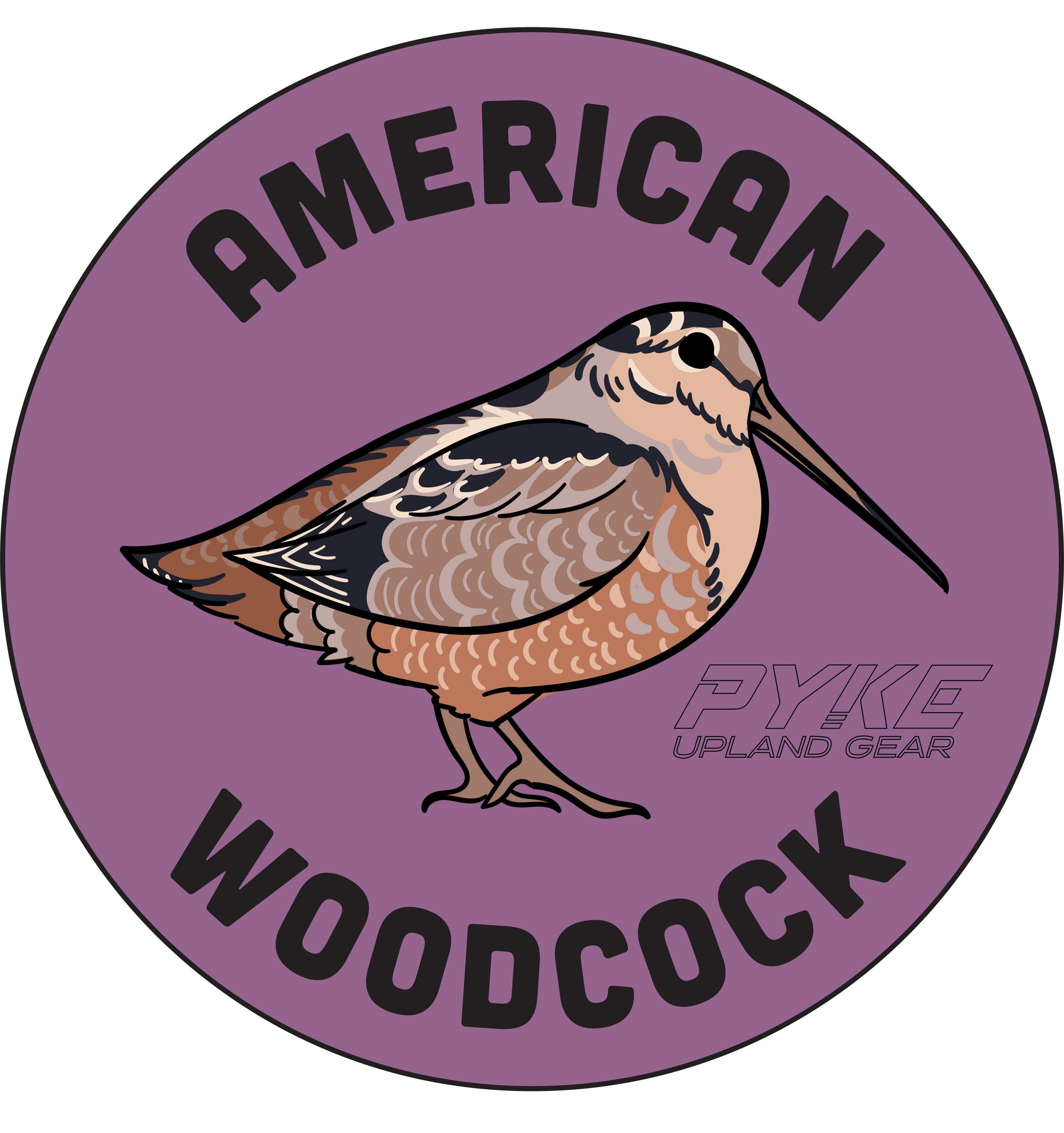 Pyke Upland Bird Stickers 3"