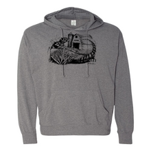 Load image into Gallery viewer, Mens 2X-Large GUNMETAL_HEATHER Hooded T-Shirt
