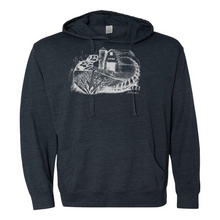 Load image into Gallery viewer, Mens 2X-Large NAVY_HEATHER Hooded T-Shirt
