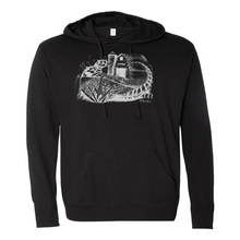 Load image into Gallery viewer, Mens 2X-Large BLACK Hooded T-Shirt
