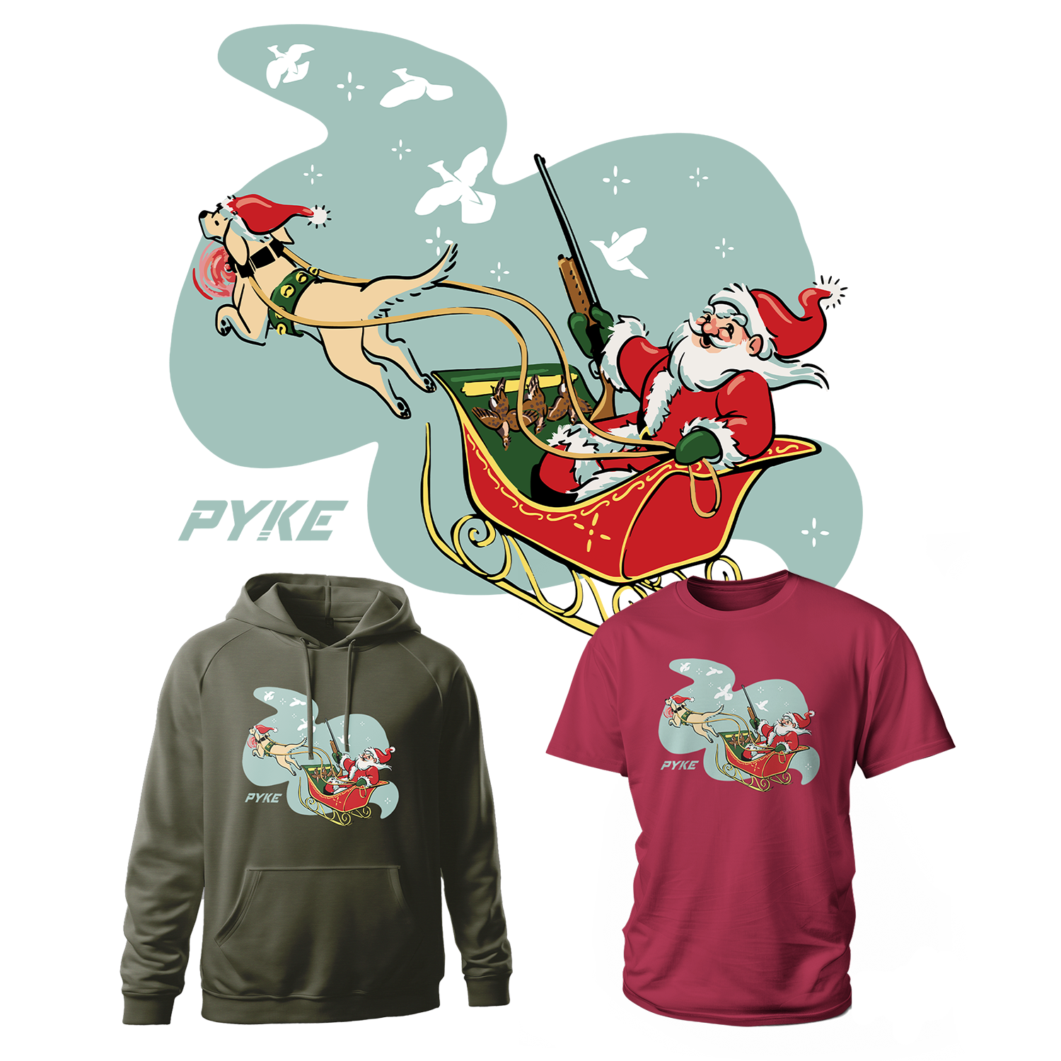 "Ugly" Christmas Hunting Dog Designs