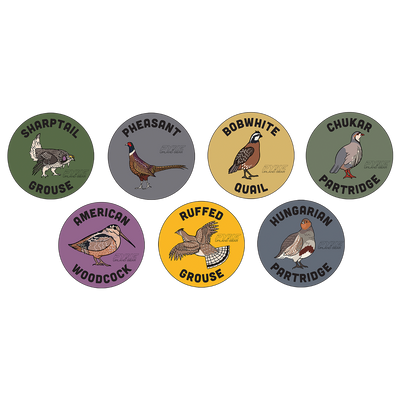 Pyke Upland Bird Stickers 3"