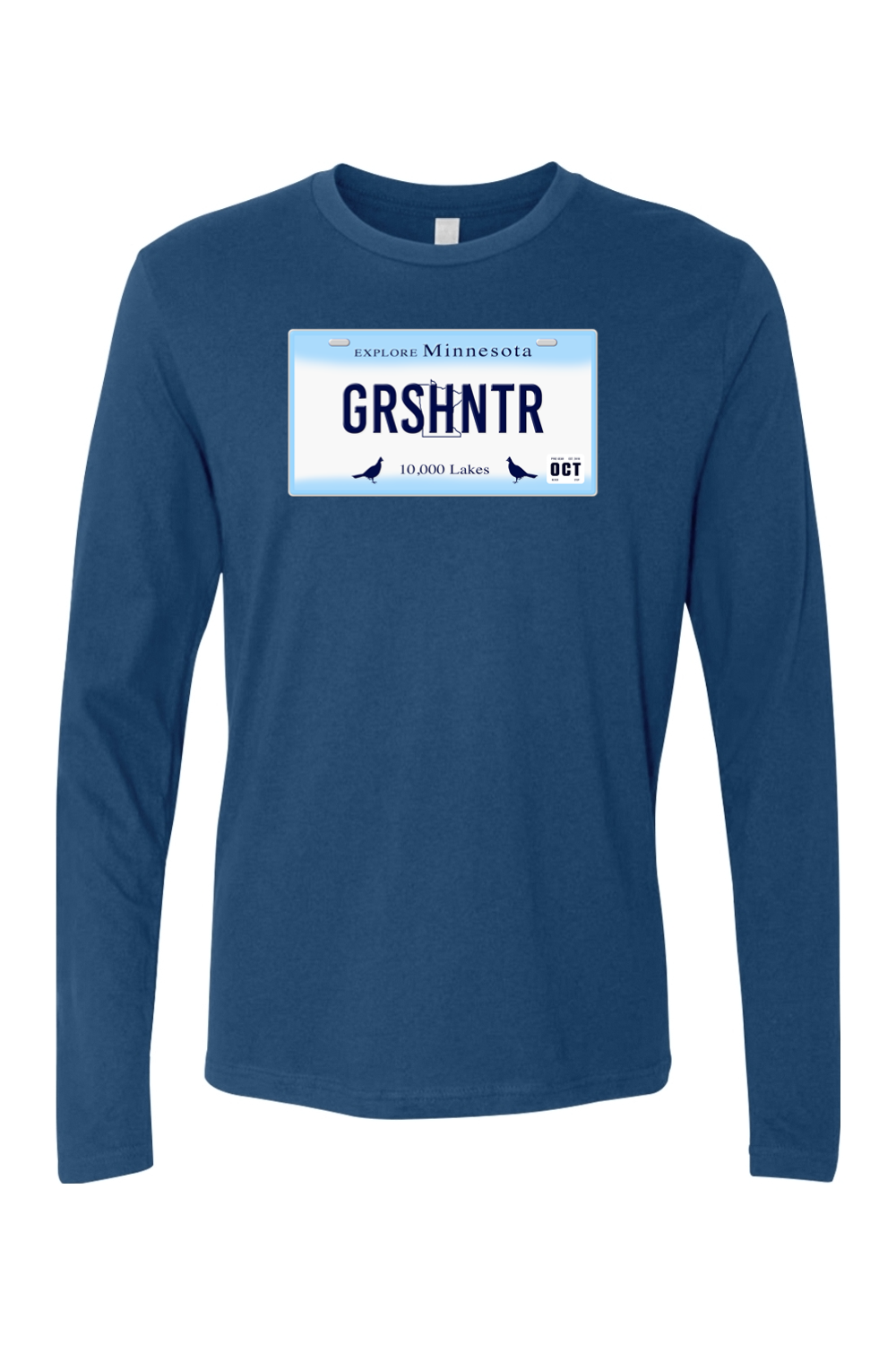 Minnesota License Plate Grouse Long Sleeve