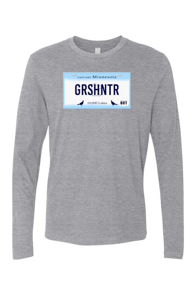 Minnesota License Plate Grouse Long Sleeve