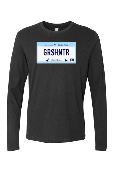 Minnesota License Plate Grouse Long Sleeve