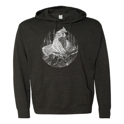 Mens 2X-Large CHARCOAL_HEATHER Hooded T-Shirt